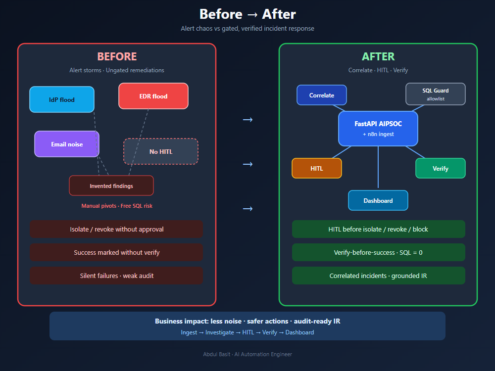 AI SOC Platform before and after